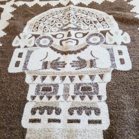 Vintage Huancatex 100% Lana wool Aztec design blanket. - Picture 4 of 10